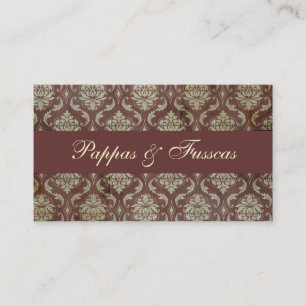 Classic Brown Damask Business Card