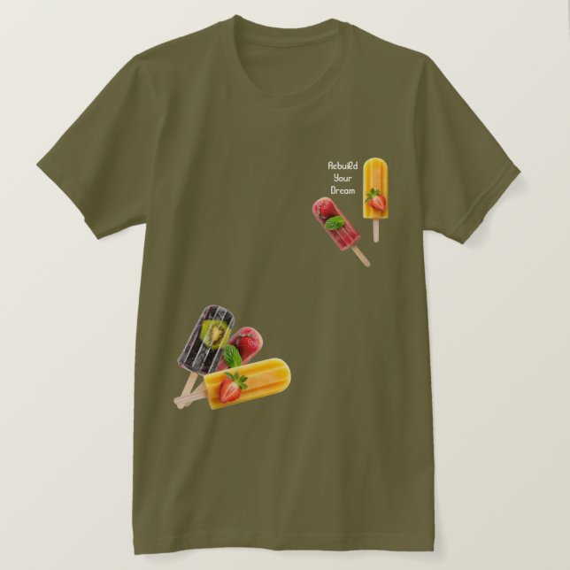 Classic Brown Ice Cream T-Shirt  (Design Front)