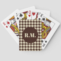 Classic Brown Ivory Pepita Houndstooth Pattern