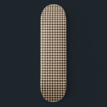 Classic Brown Ivory Pepita Houndstooth Pattern Skateboard<br><div class="desc">Evergreen elegant and classic fabric pattern,  featuring pepita / houndstooth pattern in brown and ivory colour combination. Pepita houndstooth brown pattern skateboard</div>