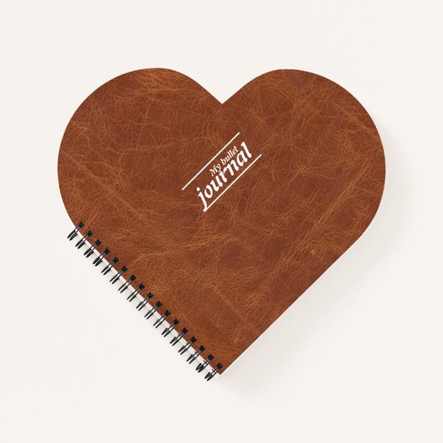Classic Brown Leather Look Notebook Cover (Front)