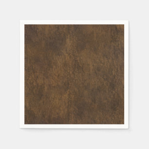 Classic Brown Leather Textured Napkin