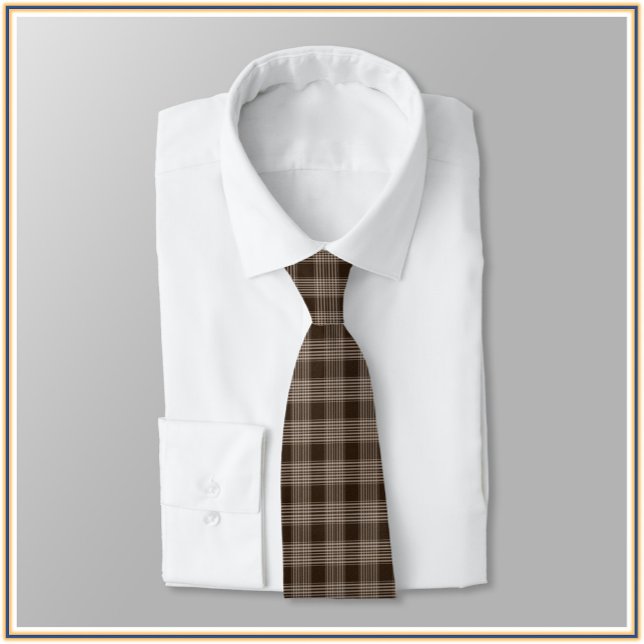 Classic Brown Plaid Tie (Creator Uploaded)