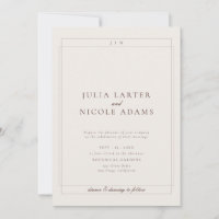 Classic Brown QR Code Detail RSVP Registry Wedding