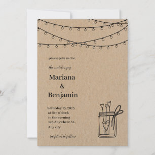 Classic Brown Wedding Invitation