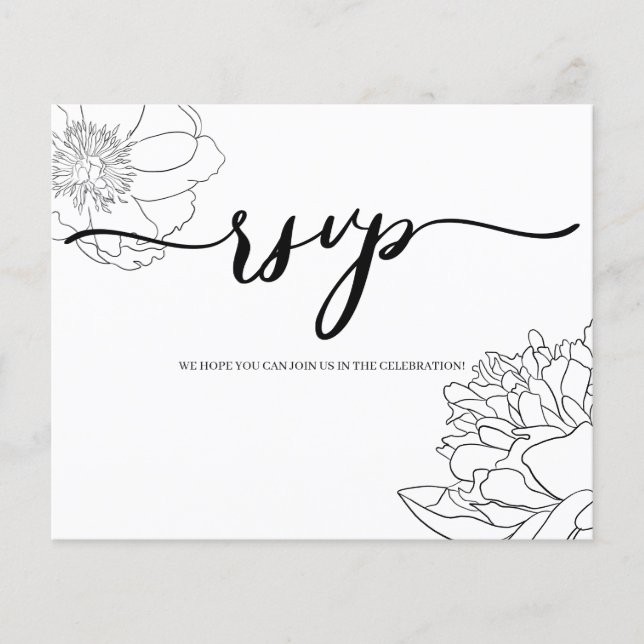 Classic/Budget/ RSVP card. Flyer (Front)