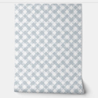 Classic Buffalo Check Plaid White n Dusty Blue