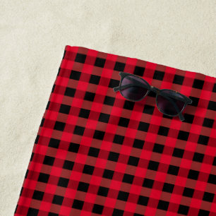 Classic buffalo plaid beach towel