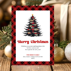 Classic Buffalo Plaid Christmas Greeting Card