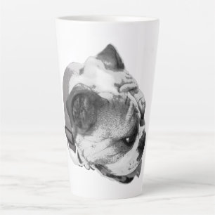 Classic bulldog profile with modern edge latte mug