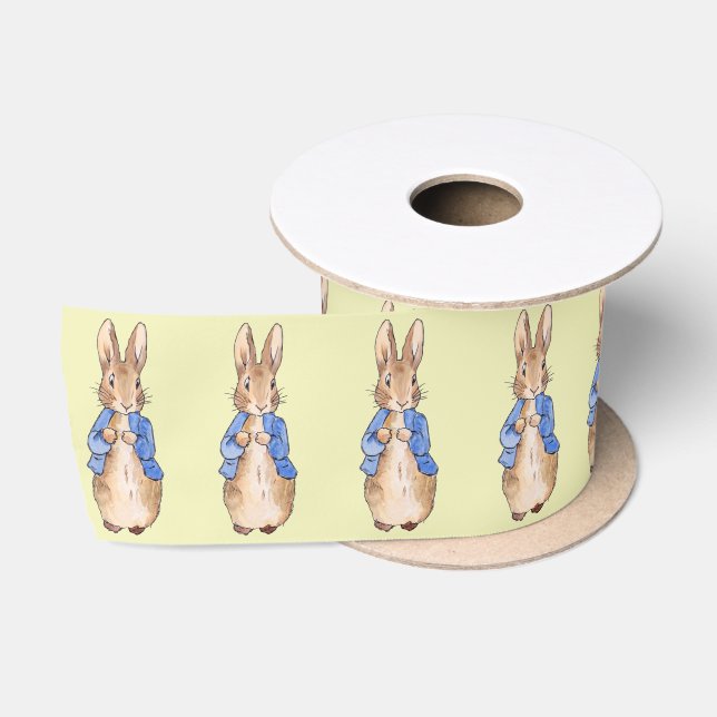 Classic bunny in blue jacket satin ribbon (Spool)