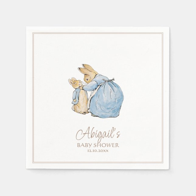 Classic Bunny Rabbit Baby Shower Napkin (Front)