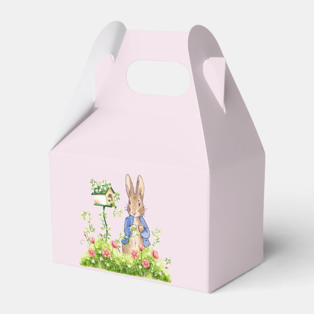 Classic bunny rabbit blue jacket favour box (Front Side)