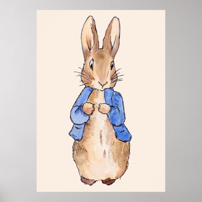 Classic Bunny Rabbit Nursery Wall Art (Front)