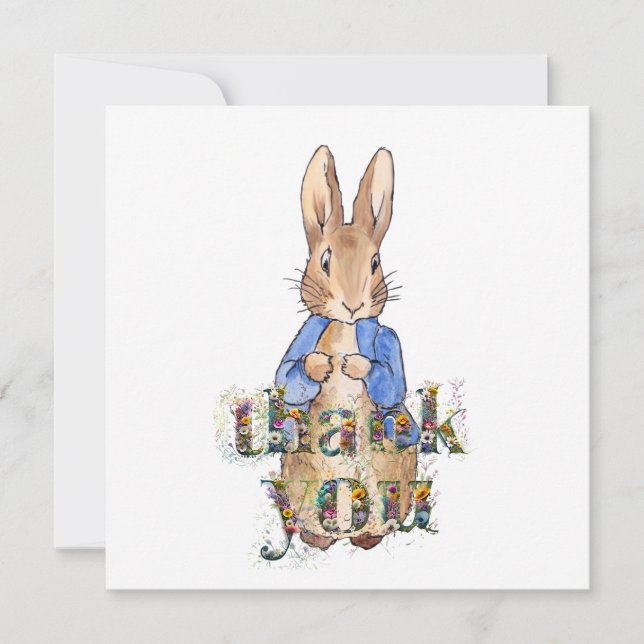 Classic bunny rabbit Thank you Card (Front)