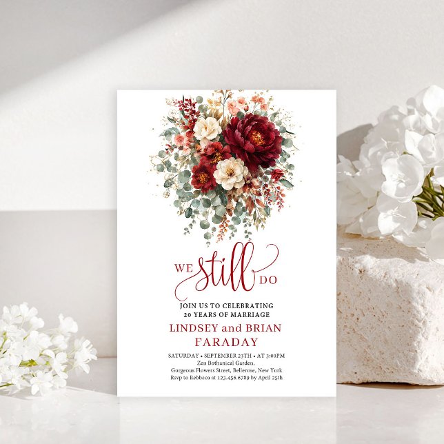 Classic Burgundy Autumn We Still Do Invitation (Classic Burgundy Autumn We Still Do Invitation

)