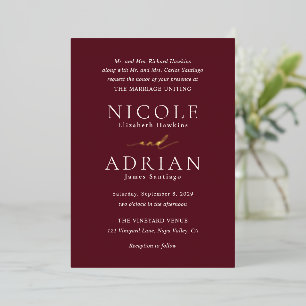 Classic Burgundy Elegant Wedding