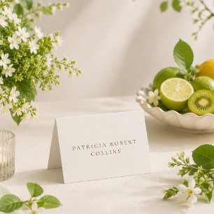Classic Burgundy Ivory Calligraphy Place Card