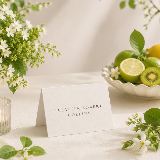 Classic Burgundy Ivory Calligraphy Place Card (Creator Uploaded)
