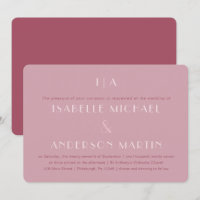 Classic Burgundy Monogram Photo Wedding