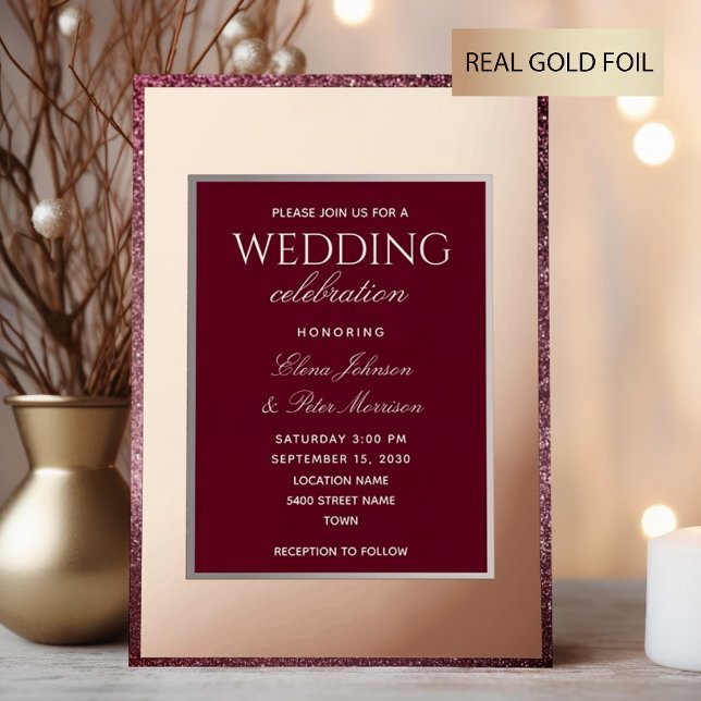 Classic Burgundy Rose Gold Wedding (Creator Uploaded)