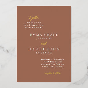 Classic Burnt Orange Elegant Wedding