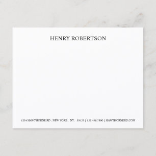 Classic Business Black Masculine Minimalist Card