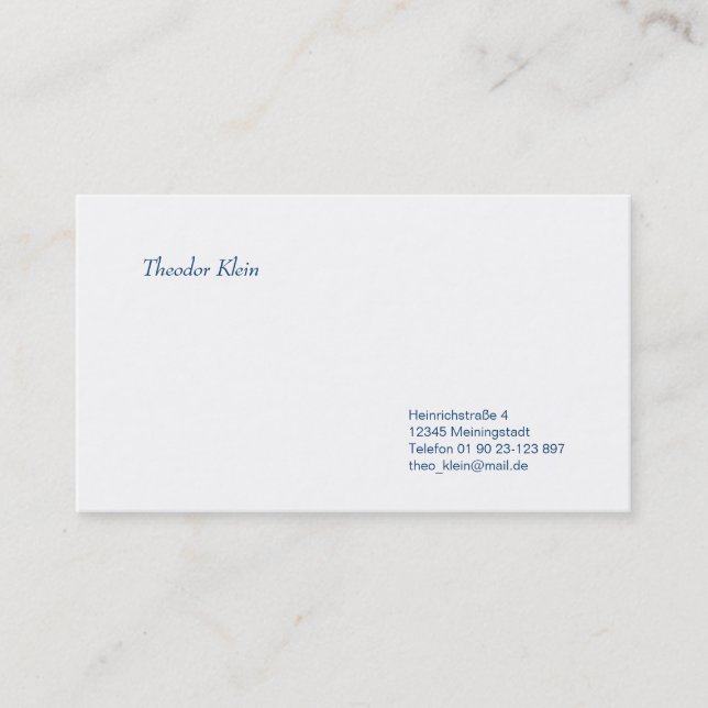 Classic Business Card (Front)