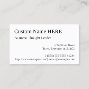Classic Business Thought Leader Business Card