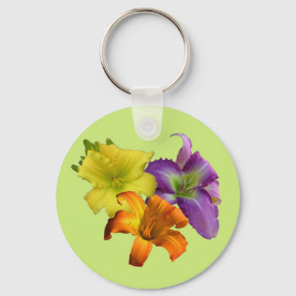 Classic Button Daylily Key Chain