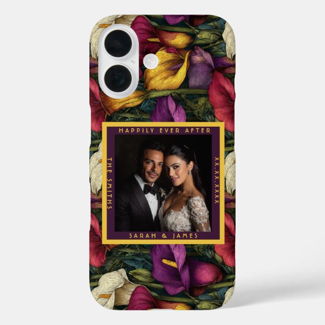 Classic Calla Lilies Flower Countryside Wedding Case-Mate iPhone Case (Back)