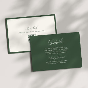 Classic Calligraphy Dark Sage Old Money Details Invitation