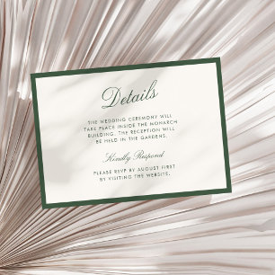 Classic Calligraphy Dark Sage Old Money Details Invitation