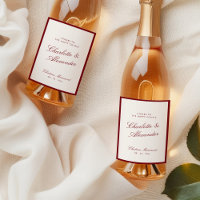 Classic Calligraphy Deep Red Old Money Wedding