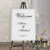 Classic calligraphy elegant wedding welcome sign
