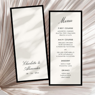 Classic Calligraphy Old Money Menu