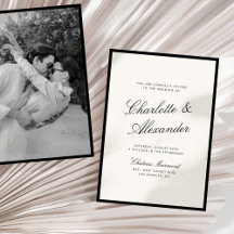 Classic Calligraphy Old Money Wedding