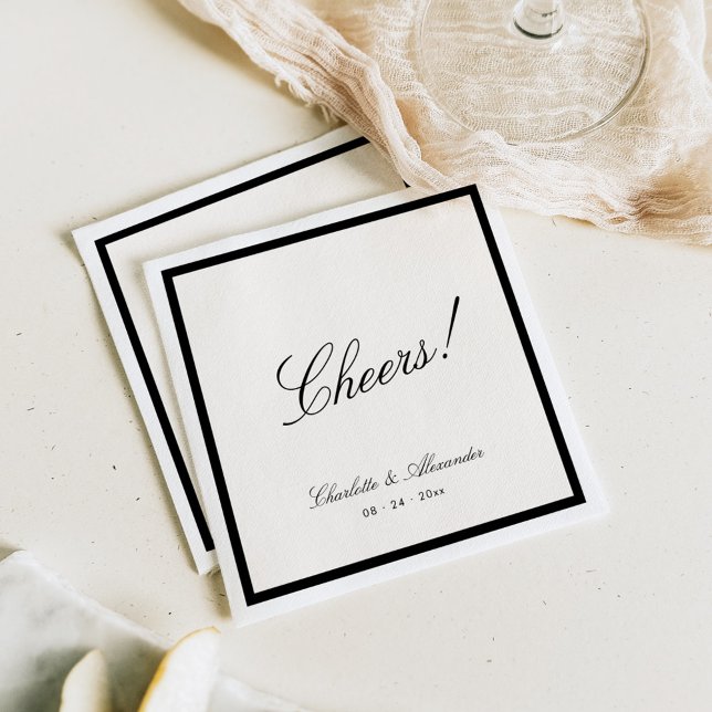 Classic Calligraphy Old Money Wedding Napkin (Creator Uploaded)
