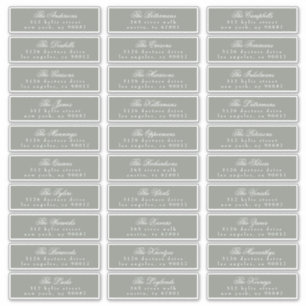 Classic Calligraphy Sage Green Guest Address label