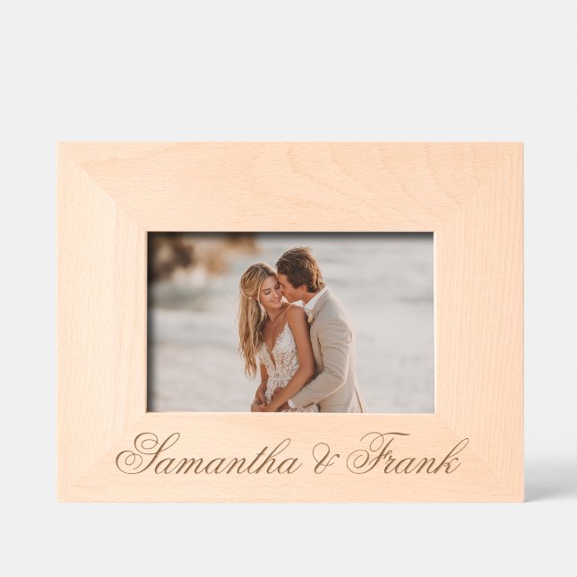 Classic Calligraphy Wedding Etched Frames (Classic Calligraphy Wedding Engraved Frames)