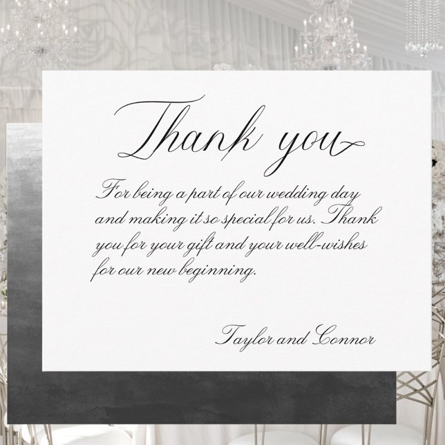 Classic Calligraphy Wedding Thank You Card (Creator Uploaded)