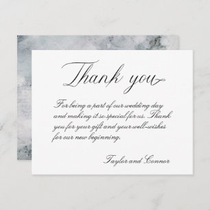 Classic Calligraphy Wedding Thank You Card