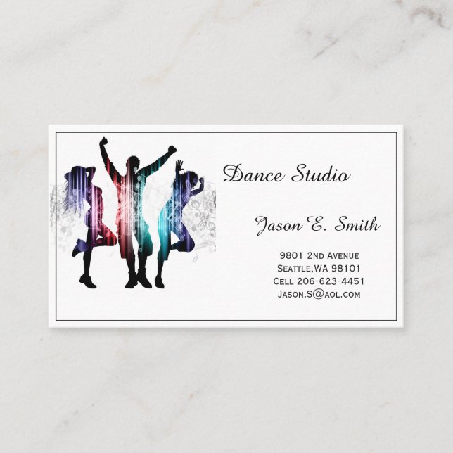 Classic Calling Card-Dance Sample (Front)