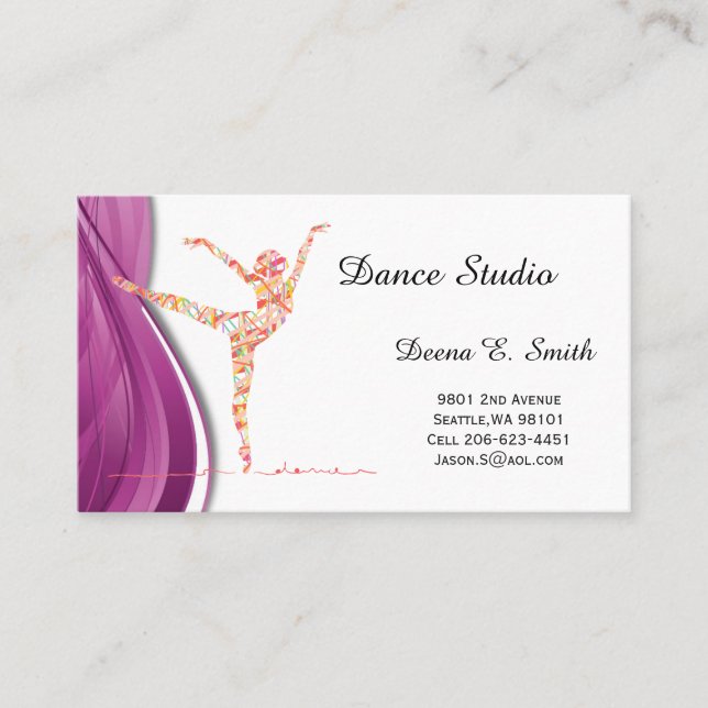 Classic Calling Card-Dance Sample Card (Front)
