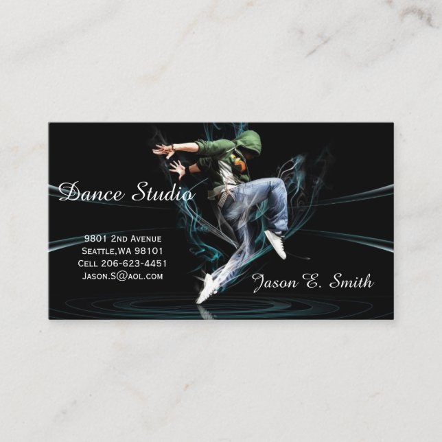 Classic Calling Card-Dance Studio Sample Card (Front)