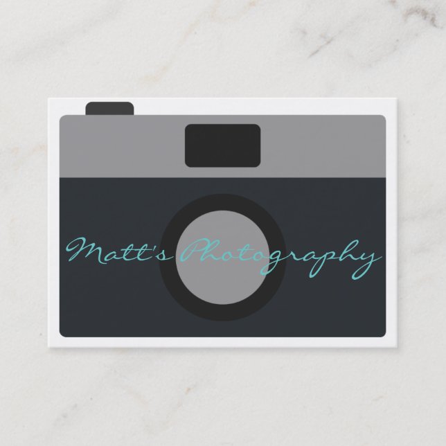 Classic Camera Icon for Photographer Business Card (Front)