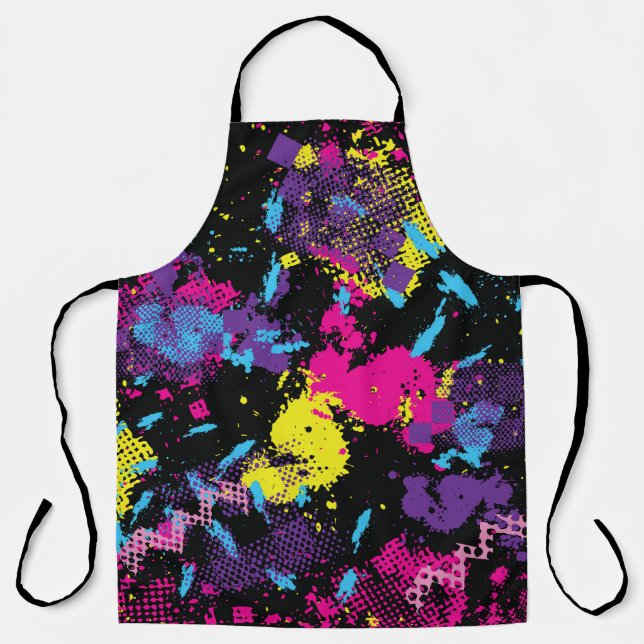 Classic Camouflage: Seamless Vintage Pattern Apron (Front)