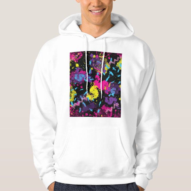 Classic Camouflage: Seamless Vintage Pattern Hoodie (Front)