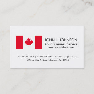 Classic Canada Flag Business Card
