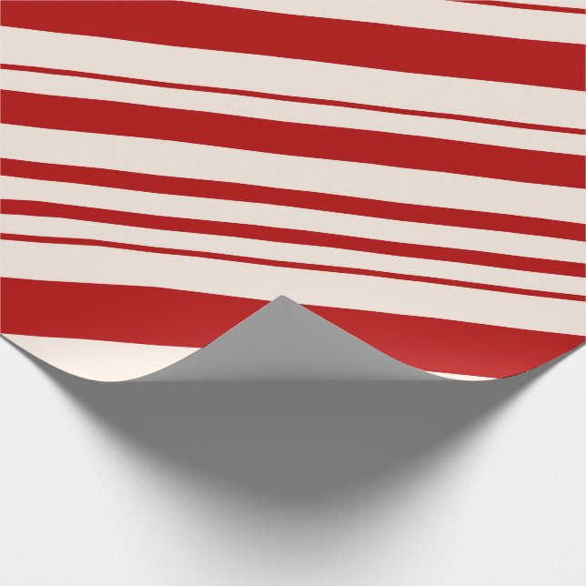  "Classic Candy Cane" Striped Wrapping Paper (Corner)